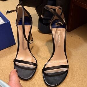 Stuart Weitzman Black Strappy Heels